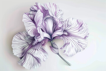 Wall Mural - A flower with purple and pink petals