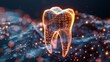 © Лариса Крохмаль - Interactive grid overlay on high quality tooth image demonstrating oral health concept