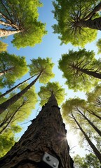 Poster - Looking Up Through the Canopy of Trees.