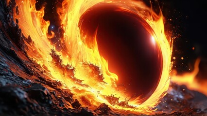 Wall Mural - Fiery Orb.