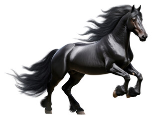 Poster - PNG Black arabian horse stallion mammal animal.