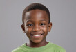 © jarntag - Portrait view of a regular happy smiling Equatorial Guinea boy, ultra realistic, candid, social media, avatar image, plain solid background