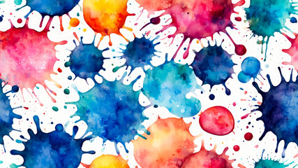 Wall Mural - Watercolor stain with paint splatter background abstract