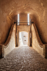 Sticker - The fortified entrance to the citadel of Bonifacio on the Mediterranean island of Corsica