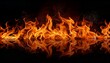 © Sadaqat - Inferno in Motion: Striking Fire Flame Wallpaper Banner on a Black Background'
