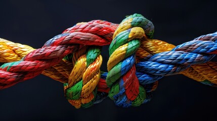 Colorful Ropes Intertwined