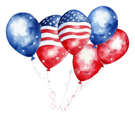 Sticker - PNG Balloon celebration patriotism striped.