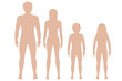 © ODES - Vector illustration of full-length silhouettes of people. For study for medical and biological purposes. Picture for books, magazines and articles