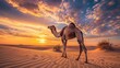 © Daisha - Camel in the Desert at Sunset