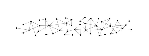 Fototapete - Polygonal connect lines and dots background template. Technology network data transfer server global system graphic vector.
