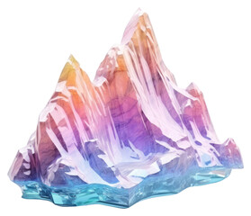 Sticker - PNG Gemstone amethyst crystal mineral.