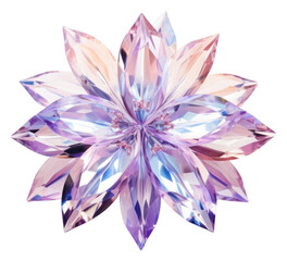PNG Flower gemstone crystal jewelry.