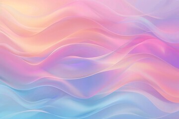 Wall Mural - abstract pastel gradient background with delicate waves and soft light
