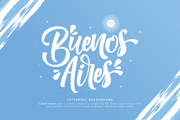 Wall Mural - buenos aires lettering background vector design