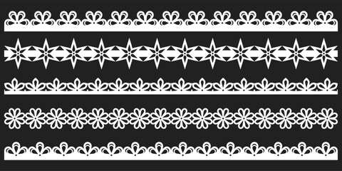 Wall Mural - Hand drawn lace scalloped paper punch border 