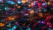 © @_ greta - Abstract Digital Circuitry with Neon Lights