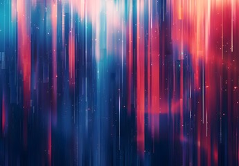 Wall Mural - abstract red blue digital data flow background