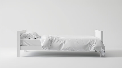 Sticker - White bedding on white wall 