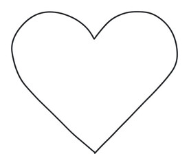 Sticker - PNG Minimal illustration of cute heart drawing sketch white.