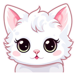 Sticker - PNG Cat animal mammal cute.