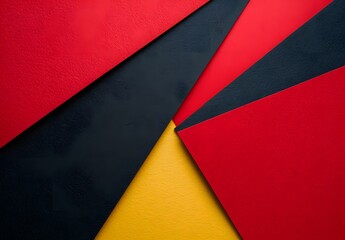 Poster - Abstract Red Yellow Black Paper Background