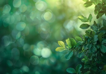 Sticker - Green Leaves Blurred Background Photography