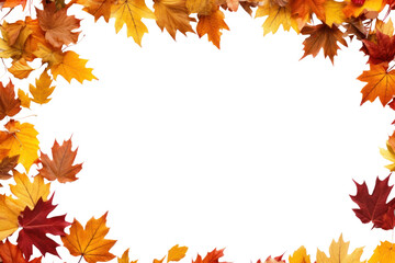 Wall Mural - png fall leaves frame backgrounds maple plant.