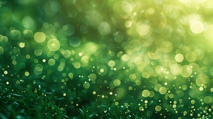 Wall Mural - abstract green bokeh background with depth of field