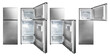 © Ratchapon - Gray 2 door refrigerator open and close door collection set
