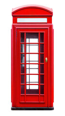 Wall Mural - PNG Red telephone booth white background architecture convenience.