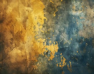 Poster - Grunge Background with Golden and Blue Tones