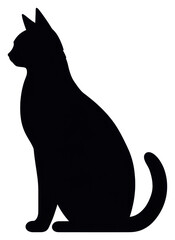 Sticker - PNG Cat silhouette animal mammal pet.