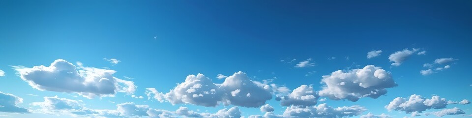 Canvas Print - Panoramic View of Blue Sky with Clouds