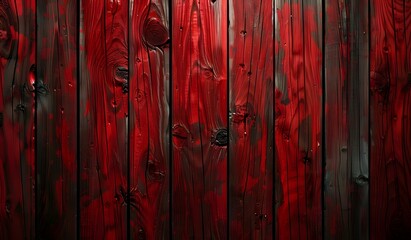 Sticker - Red Wood Plank Texture Background