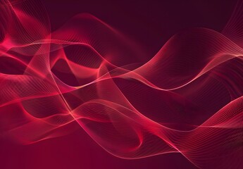 Wall Mural - abstract red gradient background with glowing lines