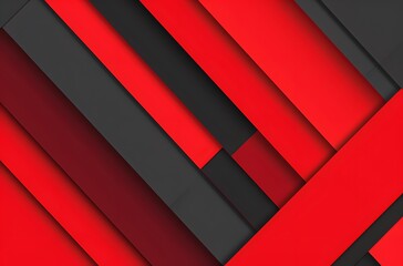 Wall Mural - Abstract Red and Black Diagonal Geometric Pattern