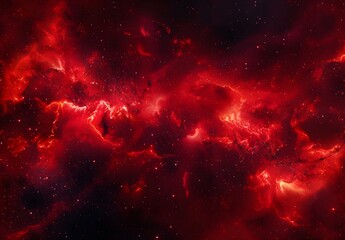 red galaxy nebula space background - cosmic fire