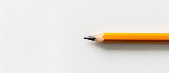 Leinwandbilder - Image of a pencil against a white background with space for additional content illustrating the concept of a background frame