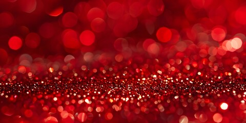 Wall Mural - sparkling red glitter background with bokeh