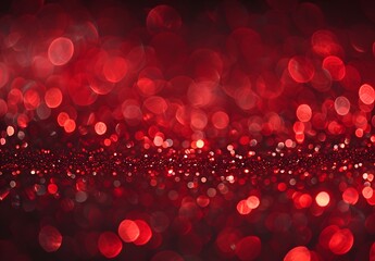 Wall Mural - red glitter background with bokeh lights