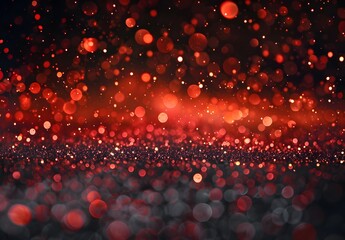 Wall Mural - red glitter particles and confetti explosion