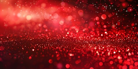 Wall Mural - red glitter bokeh lights abstract background