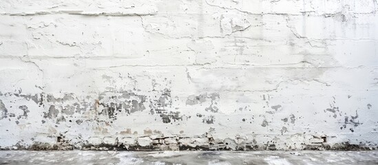 Poster - Aged white painted wall with a textured surface providing a grungy backdrop suitable for a copy space image