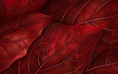 Wall Mural - Abstract Red Leaf Texture Background