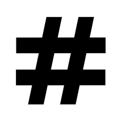 Wall Mural - hashtag symbol vector with simple design