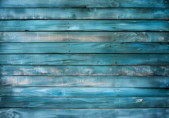 Poster - Weathered Teal Blue Wood Plank Background