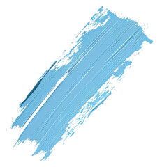 Canvas Print - PNG Light blue flat paint brush white background splattered turquoise.