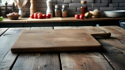 Wall Mural - A kitchen room with various utensils and a cutting board