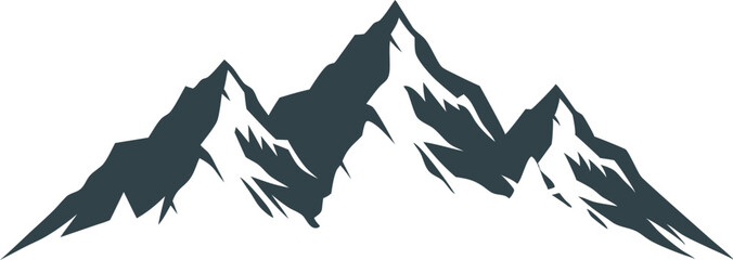 mountain vector illustration isolated on a white background, mountain logo, mountain silhouette