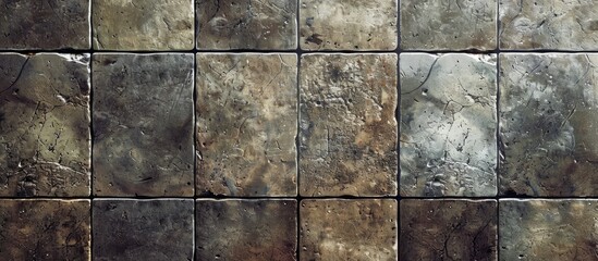 Fototapete - Stone tile pattern background with complimentary copy space image for product placement or ad design